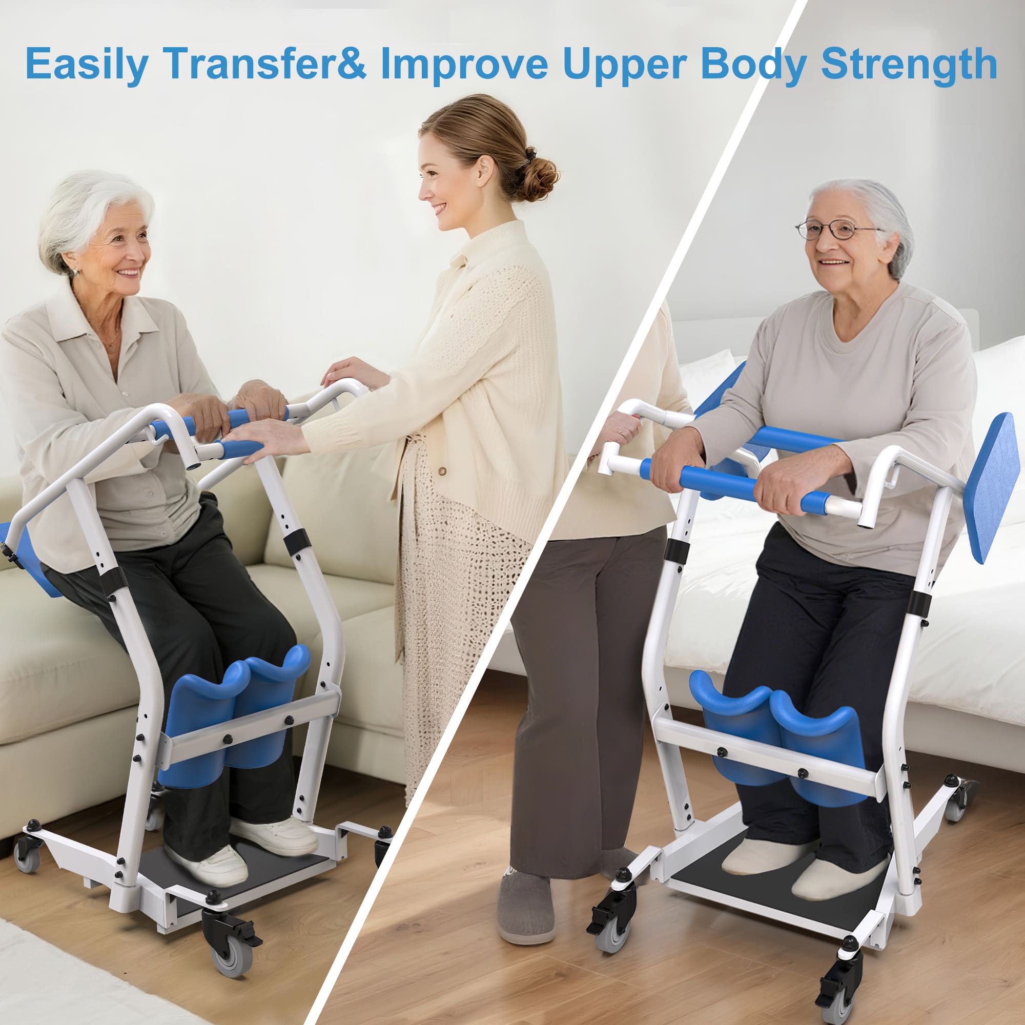 WHLICKS Sit-to-Stand Lift – Safe & Comfortable Transfers for Seniors & Adults