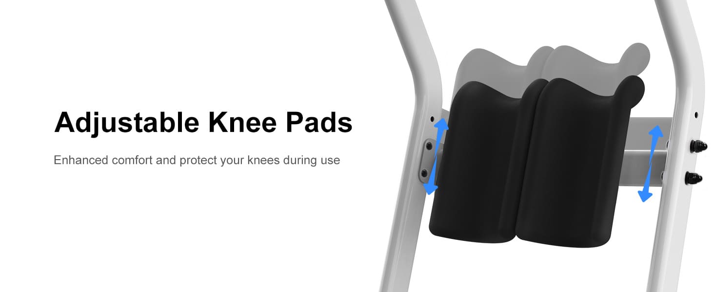 WHLICKS crutch knee pads with adjustable straps, emphasizing comfort and joint protection.