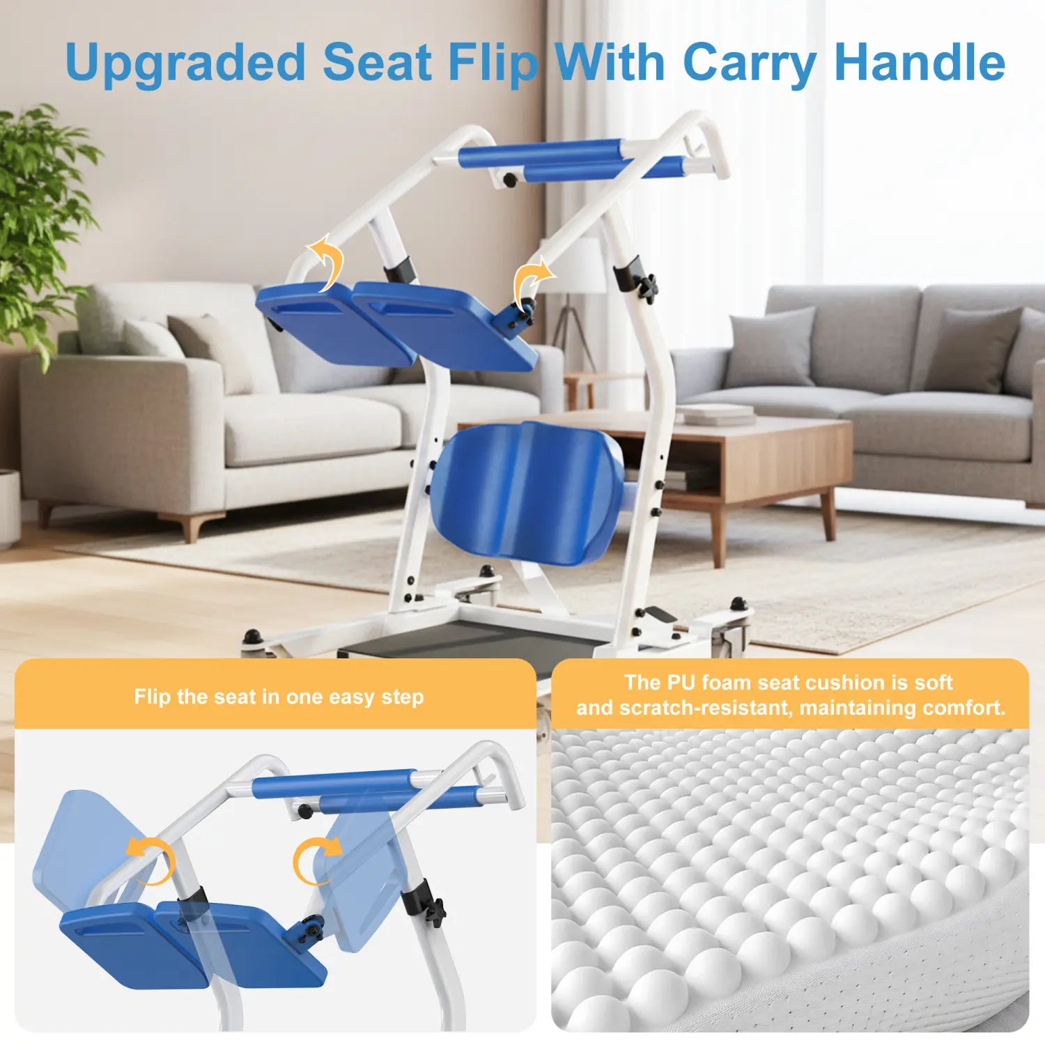 Heavy-Duty Sit-to-Stand Transfer Lift with Adjustable Base