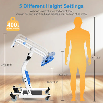 Heavy-Duty Sit-to-Stand Transfer Lift with Adjustable Base