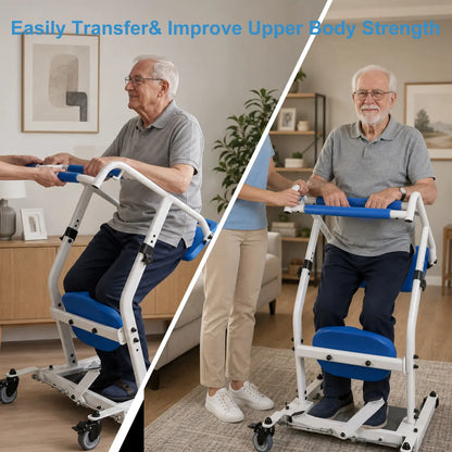 Heavy-Duty Sit-to-Stand Transfer Lift with Adjustable Base