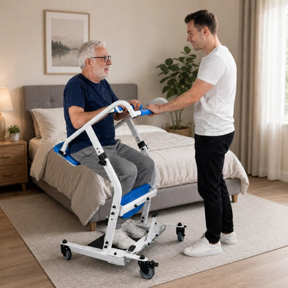 Heavy-Duty Sit-to-Stand Transfer Lift with Adjustable Base