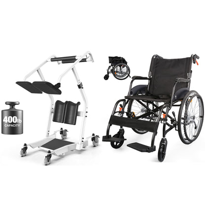 Wheelchair and lift on a white background