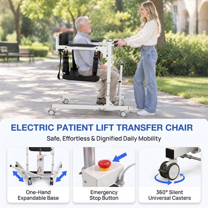 Electric Transfer Lift Chair with Remote Control for Seniors, 265 lb Capacity