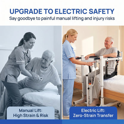Electric Transfer Lift Chair with Remote Control for Seniors, 265 lb Capacity