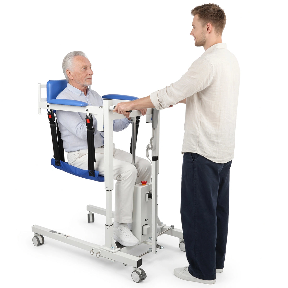 Electric Transfer Lift Chair with Remote Height Control-Padded & Adjustable
