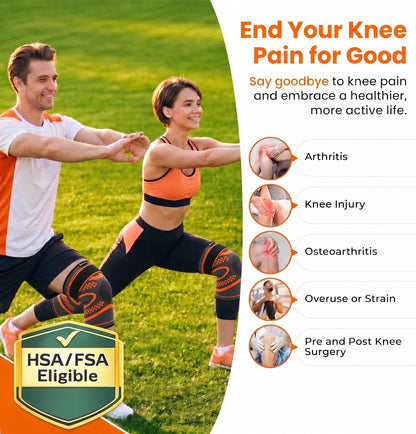 Knee Braces for Women & Men with Compression Straps