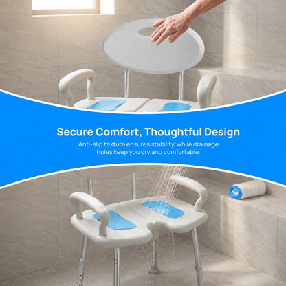 Extra-Wide Adjustable Shower Chairs for Seniors & Bariatric Users