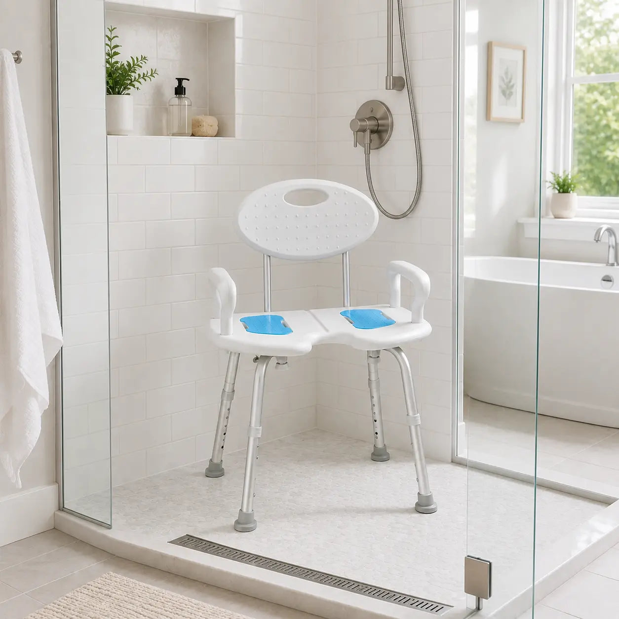 Extra-Wide Adjustable Shower Chairs for Seniors & Bariatric Users