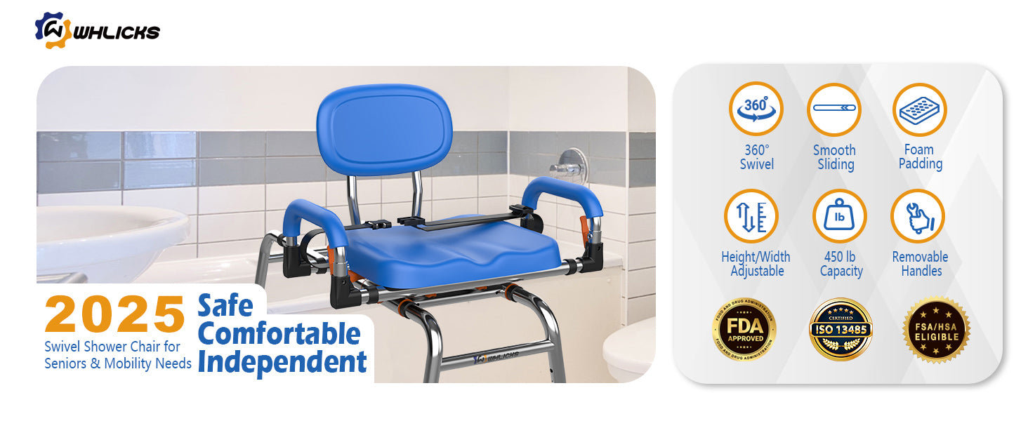 sliding shower chair