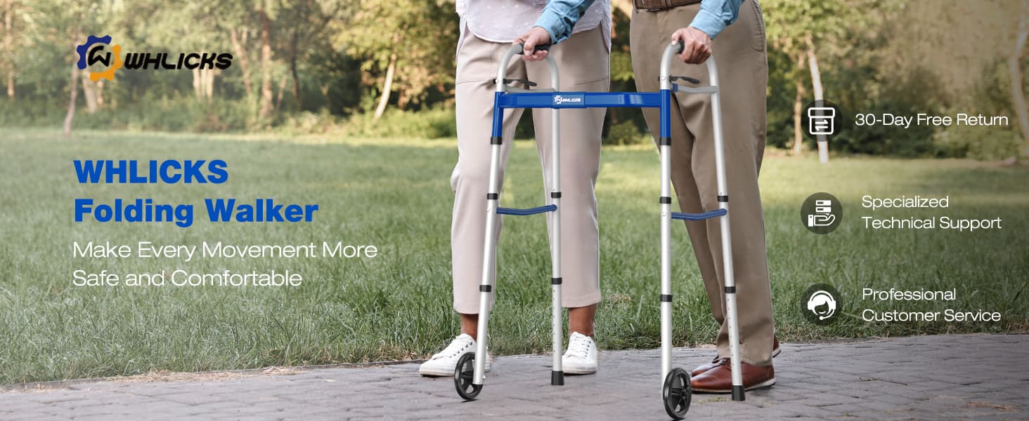 folding walkers with wheels