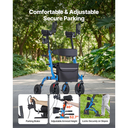 All-Terrain 2-in-1 Rollator Walker with Seat