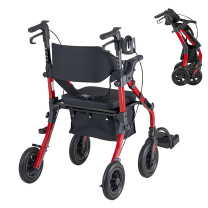 All-Terrain 2-in-1 Rollator Walker with Seat