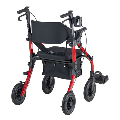 All-Terrain 2-in-1 Rollator Walker with Seat