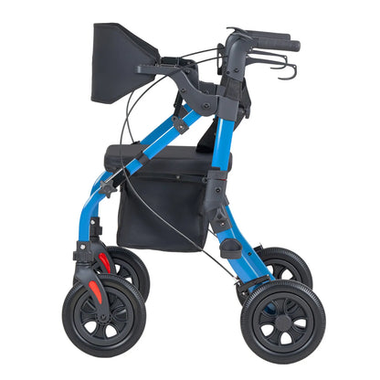 Lightweight 2-in-1 Rollator Walker & Transport Chair