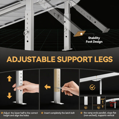 Portable 6-10FT Aluminum Ramp for Wheelchairs & Mobility Scooters