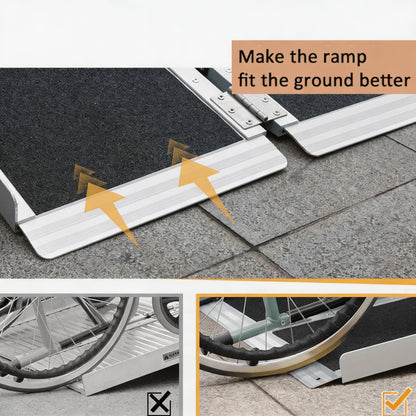 Portable 6-10FT Aluminum Ramp for Wheelchairs & Mobility Scooters