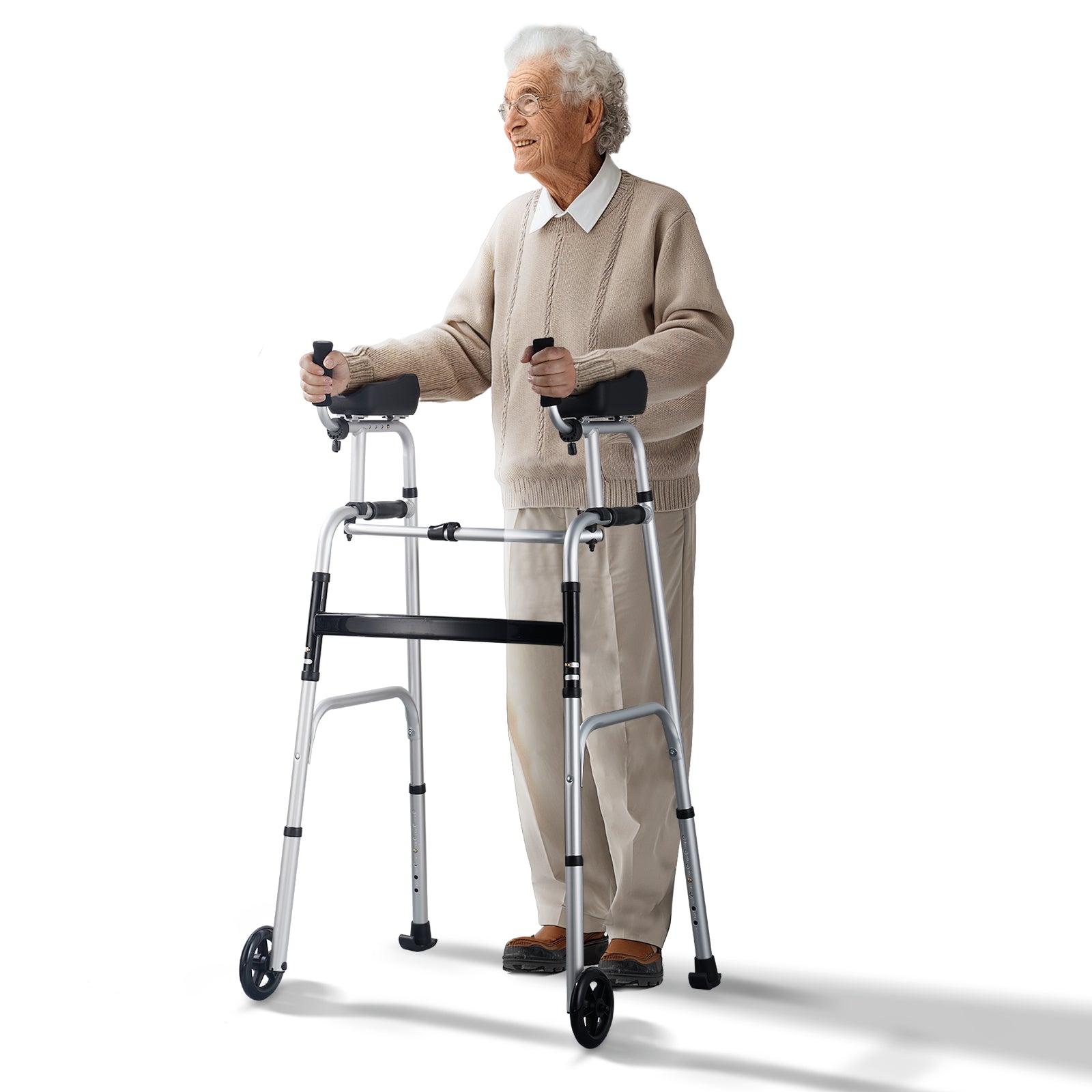 Vevor Premium 2-in-1 Folding Walker with Armrests