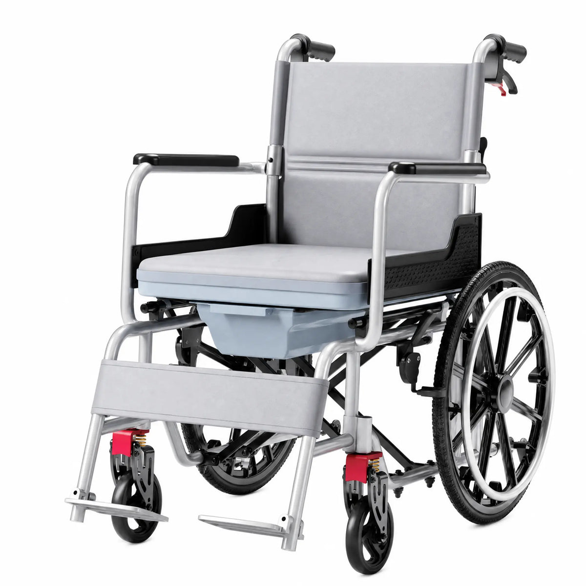 3-in-1 Self-Propelled Shower Commode Wheelchair