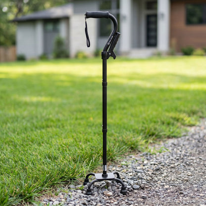 Premium All-Terrain Quad Cane with Ergonomic Grip & Stable Base