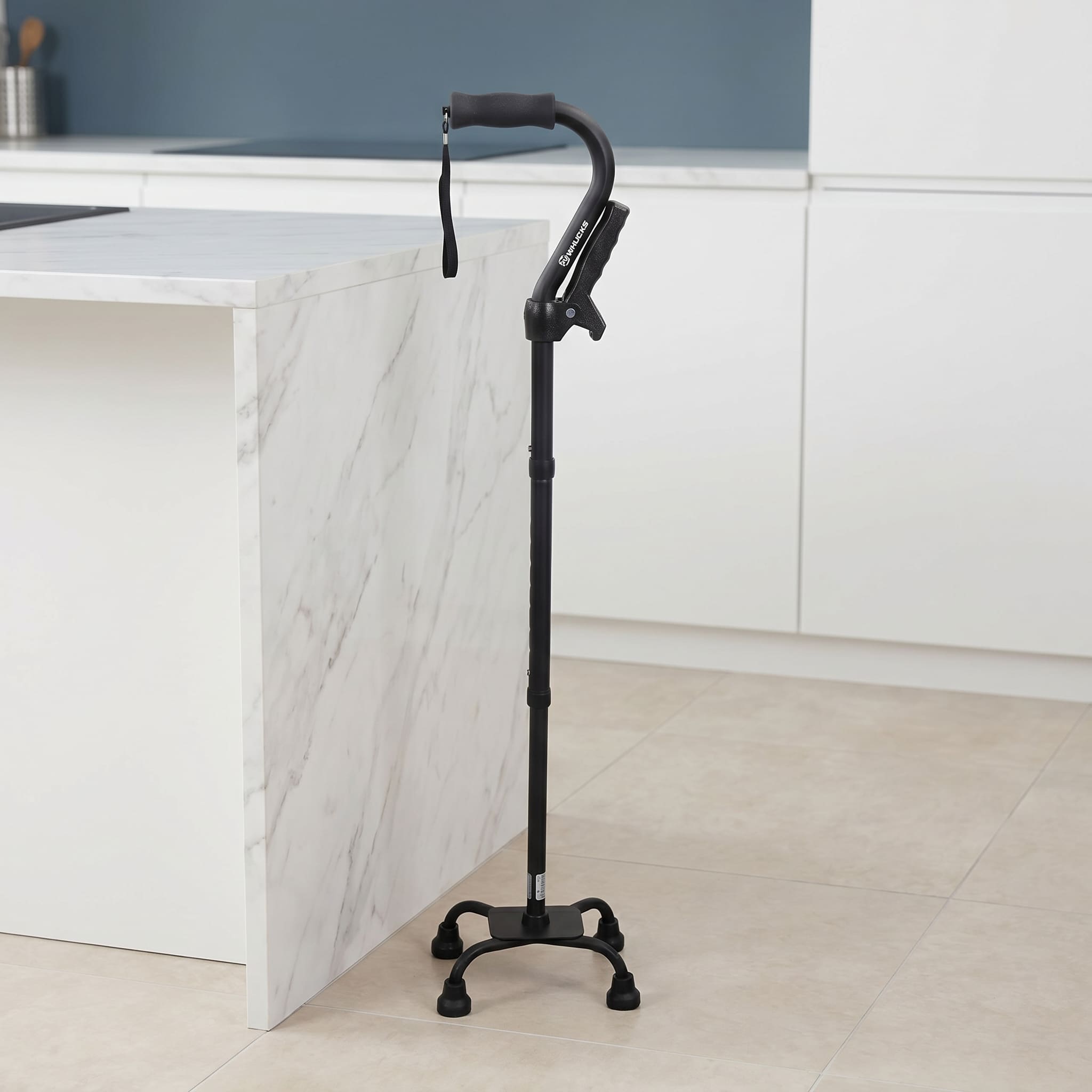 Premium All-Terrain Quad Cane with Ergonomic Grip & Stable Base