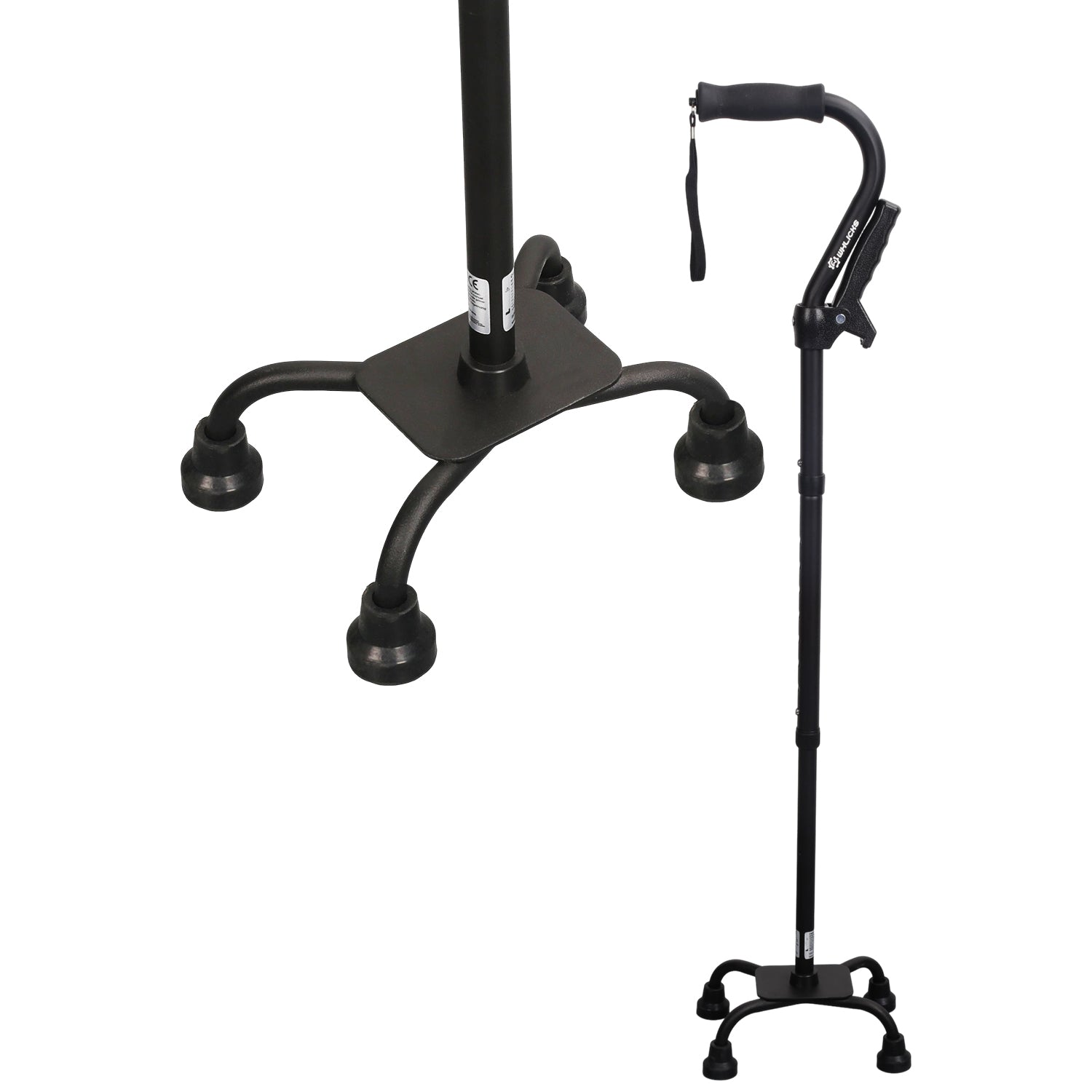 Premium All-Terrain Quad Cane with Ergonomic Grip & Stable Base