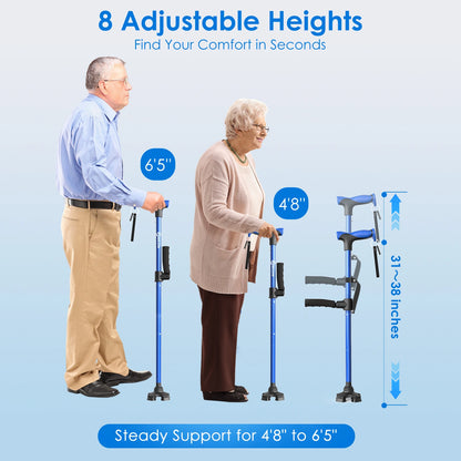 Foldable Walking Cane with Standing Assist Handle, 350 lb Capacity