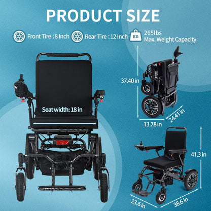 All-Terrain Foldable Electric Wheelchair with Dual Batteries