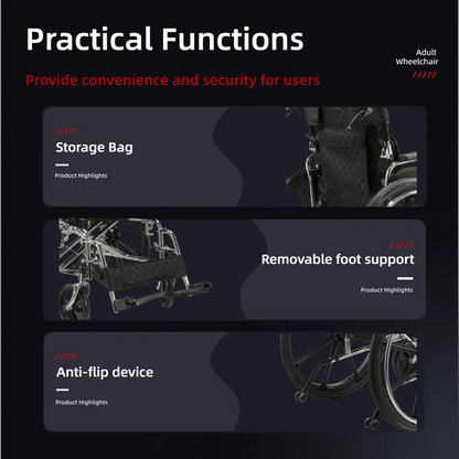 wheelchair with comfortable seat cushion