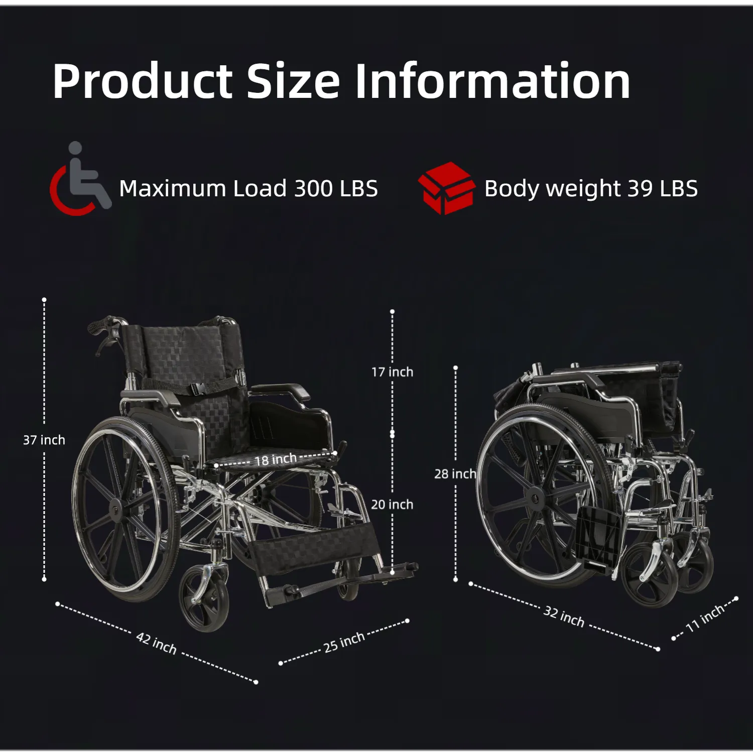 wheelchair with storage bag