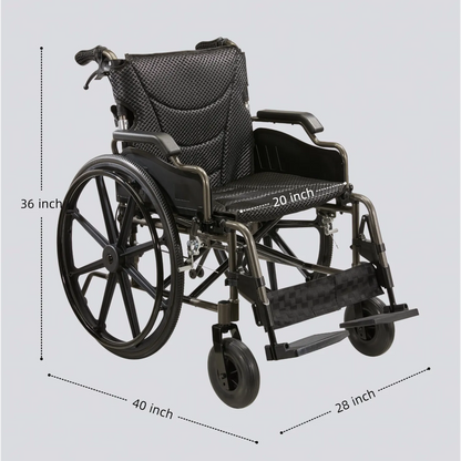 All-in-One Rolling Chair – 20" Seat, Quick-Release Wheels & Dual Brakes