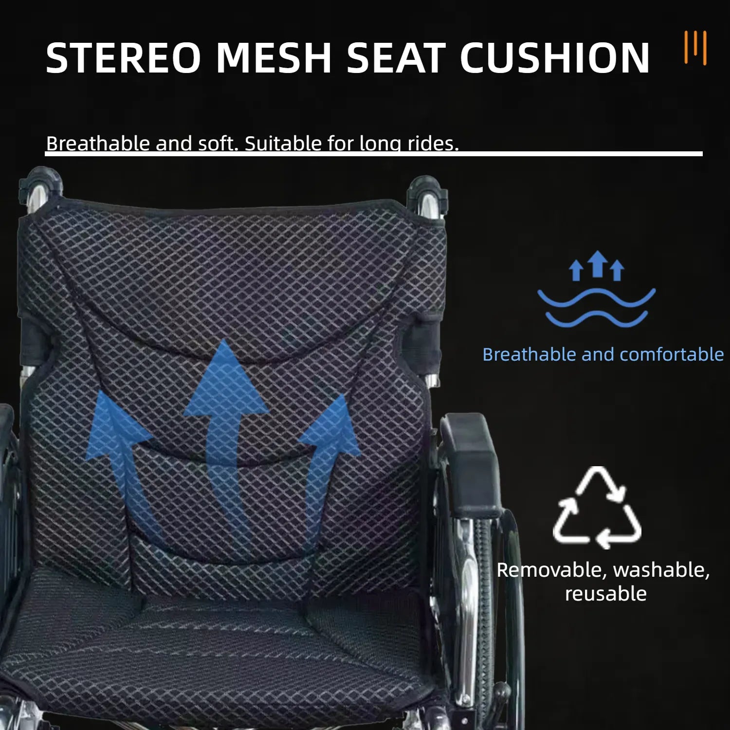 All-in-One Wheelchair – 20" Seat, Quick-Release Wheels & Dual Brakes