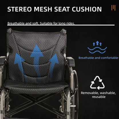 All-in-One Rolling Chair – 20" Seat, Quick-Release Wheels & Dual Brakes