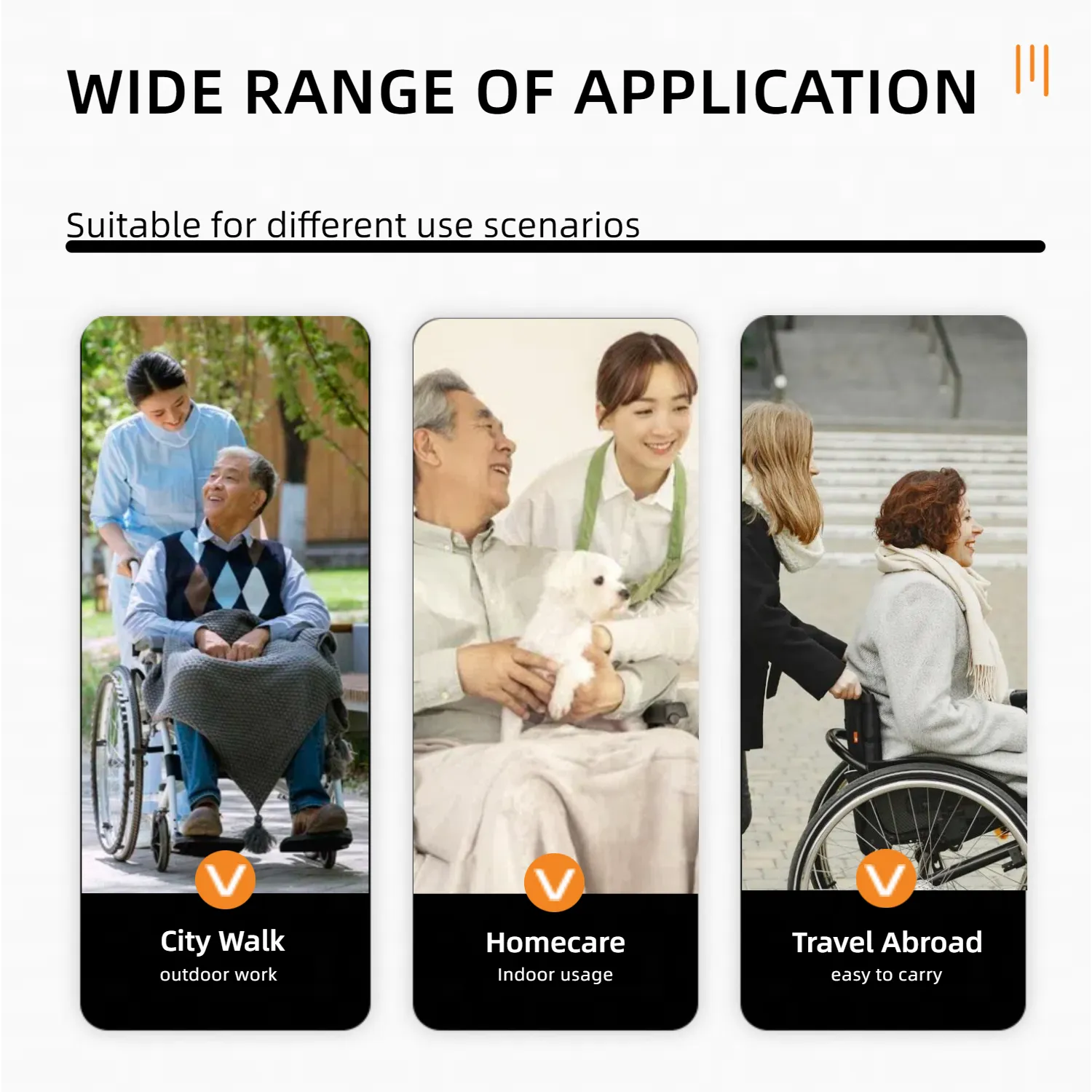 All-in-One Wheelchair – 20" Seat, Quick-Release Wheels & Dual Brakes