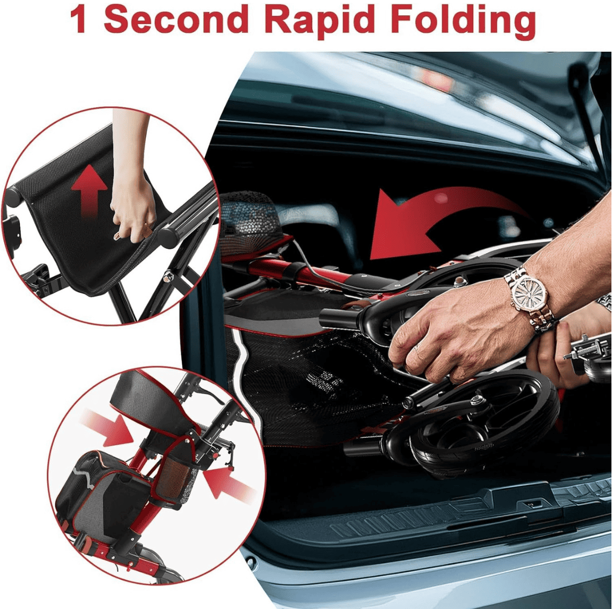 easy to storage walker