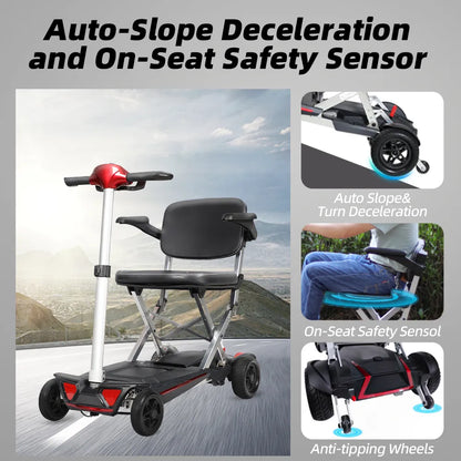 electric mobility scooter for elderly #color red