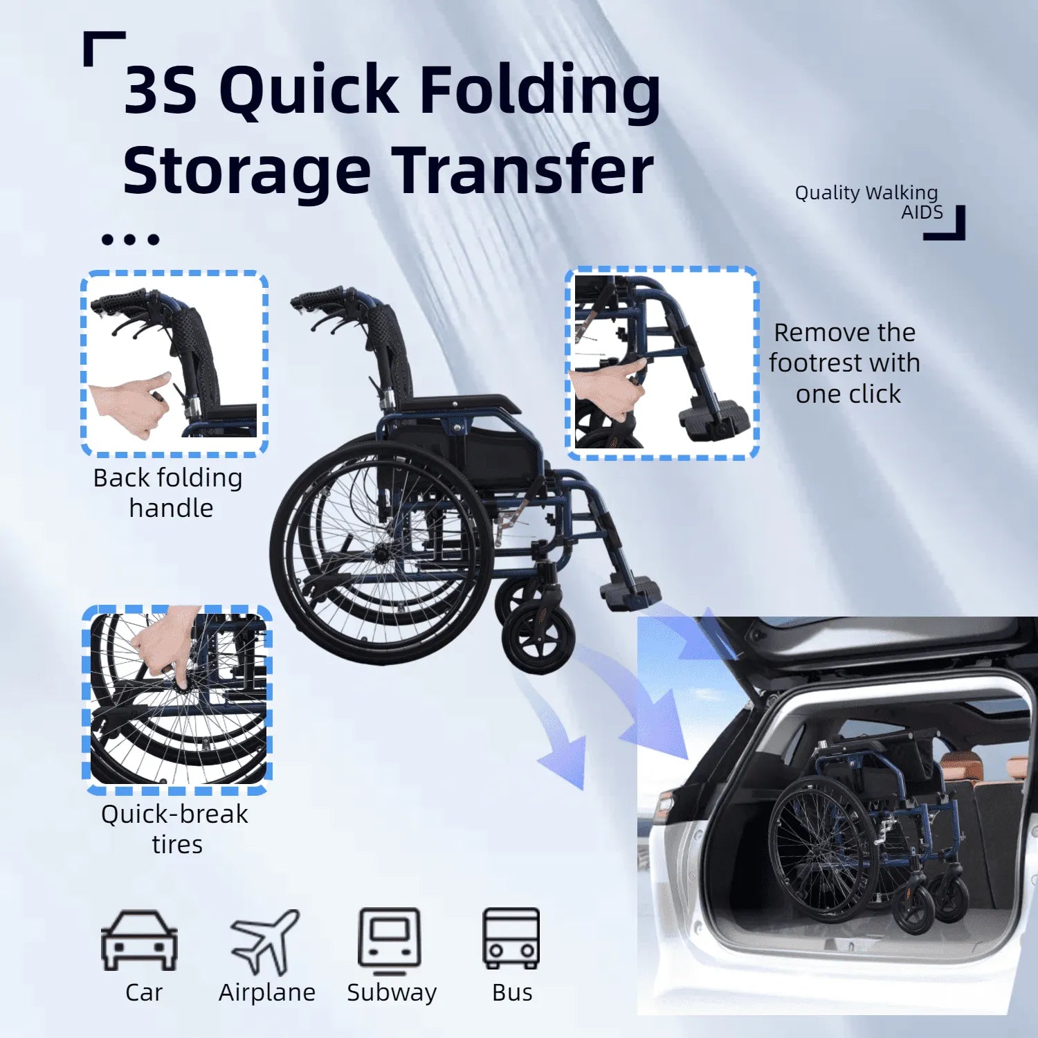 folding wheelchair in van