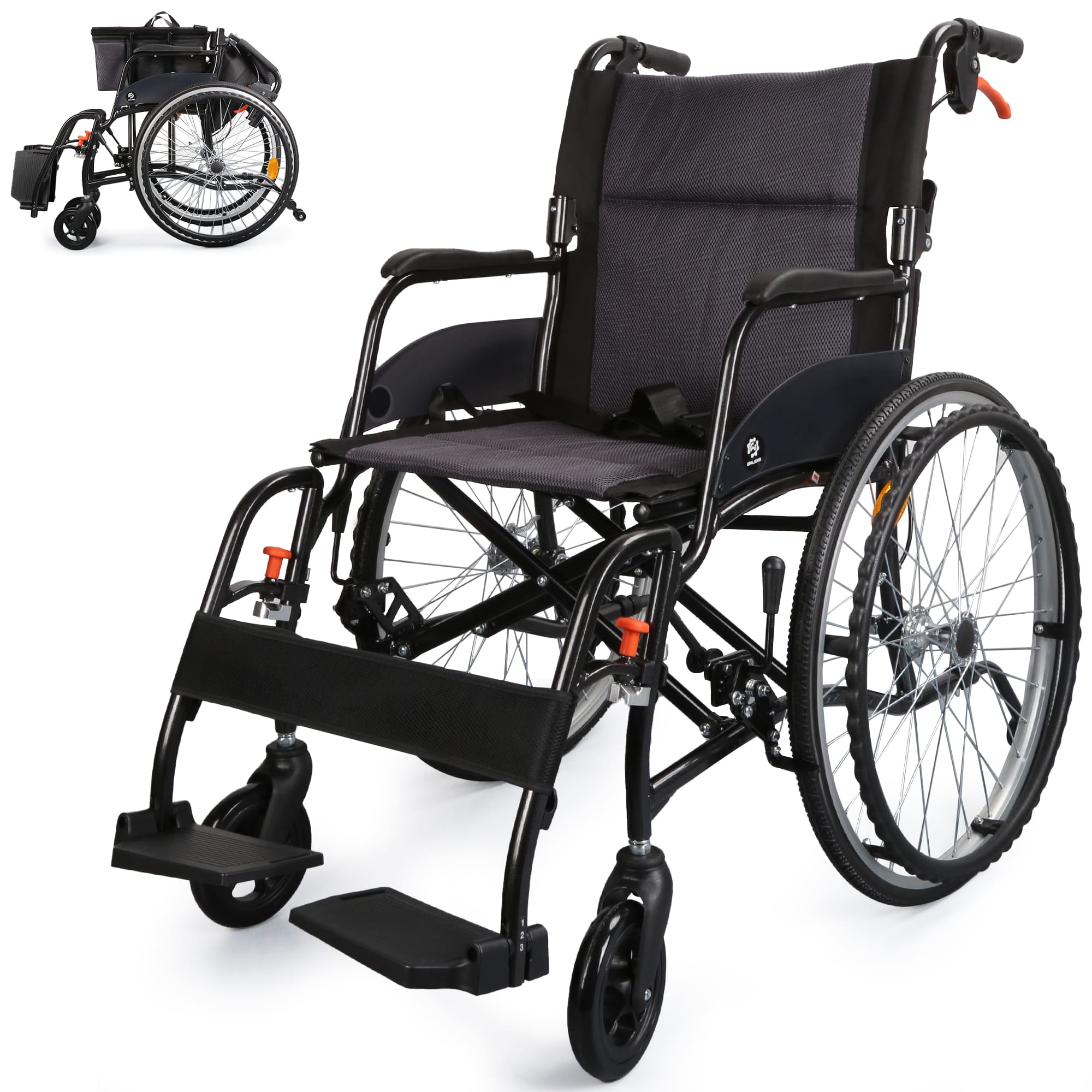 gray transport wheelchair