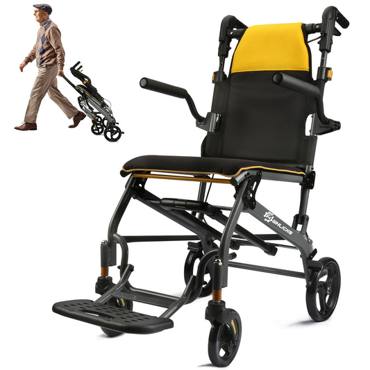 Portable Folding Transport Chairs with Telescopic Handle