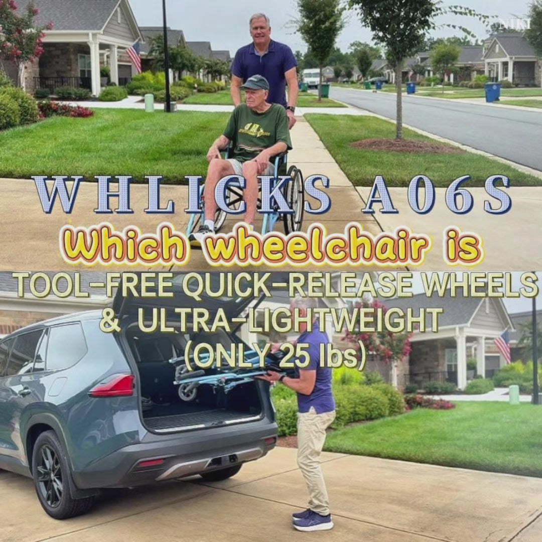 Lightweight Manual Wheelchair with Quick-Release Wheels