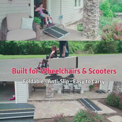 Portable 6-10FT Aluminum Ramp for Wheelchairs & Mobility Scooters