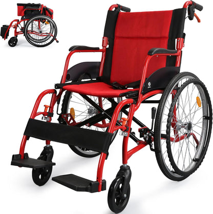 red transport wheelchair